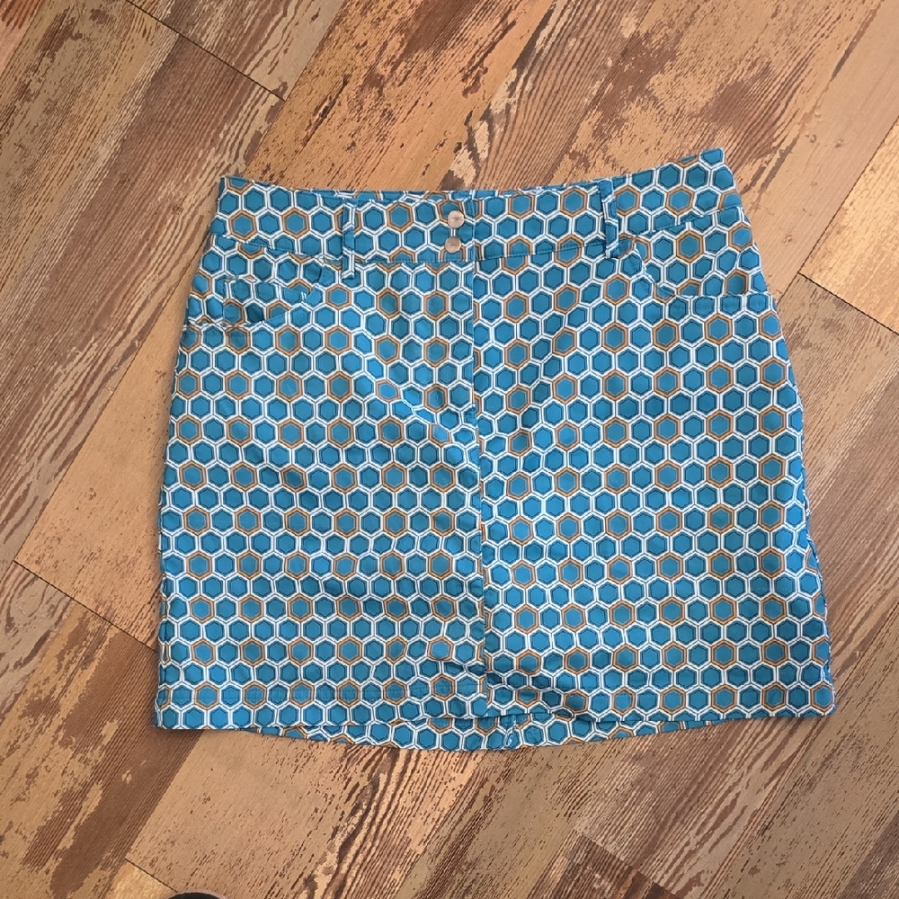 Slazenger Blue and White Patterned Skort Womens Size 2